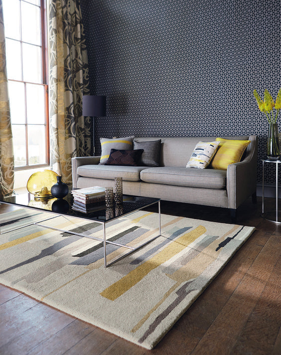 Multicolor Modern Hand Tufted Design Carpet
