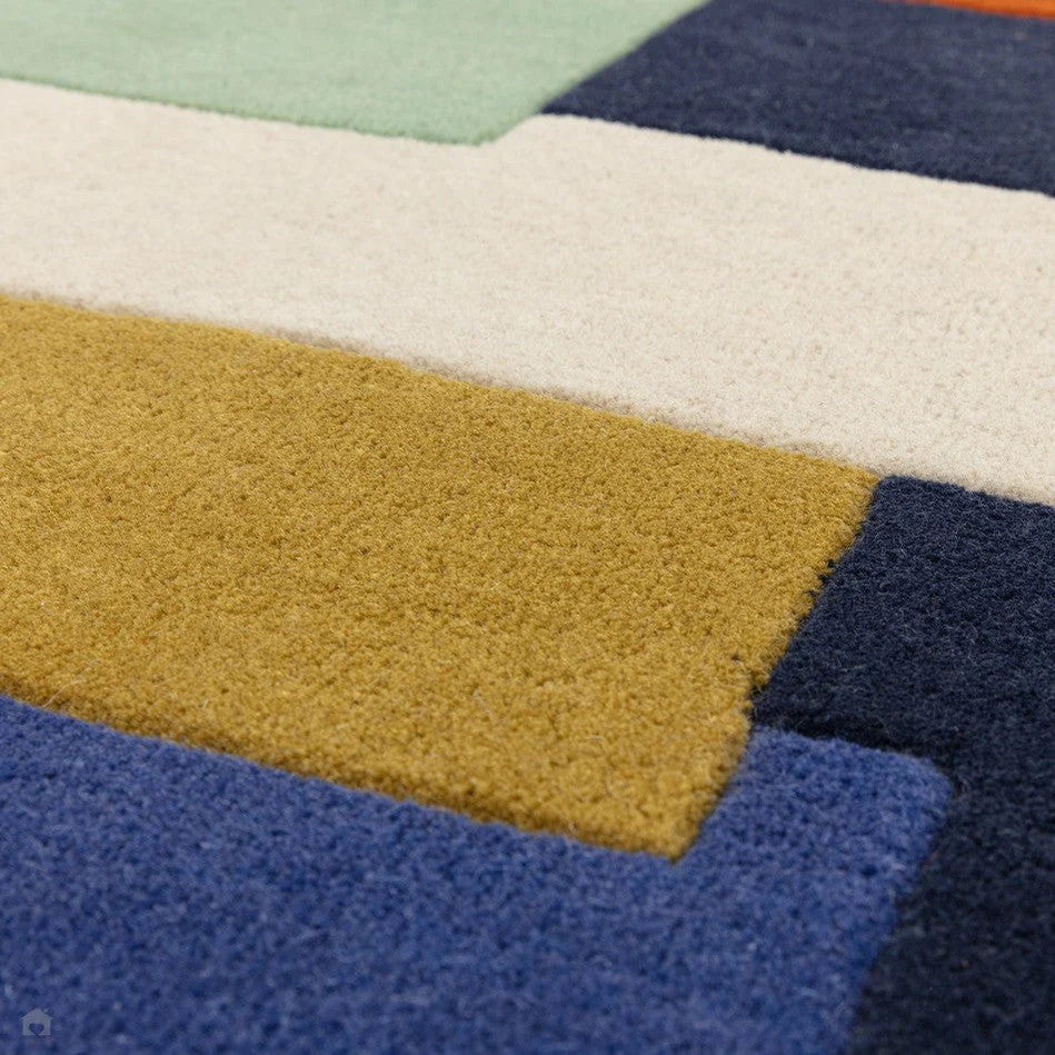 Stacks Modern Geometric Hand Tufted Rug -Bisha Rugs