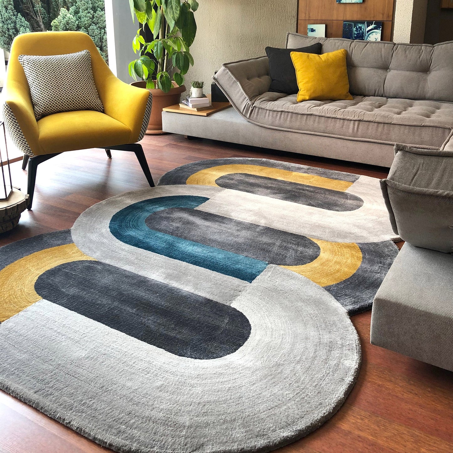 Shaped Custom Bespoke Hand Tufted Rug-Bisha-Rugs