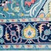 Hand-Knotted Blue Oushak Rug - Turkish Vintage-Inspired Carpet