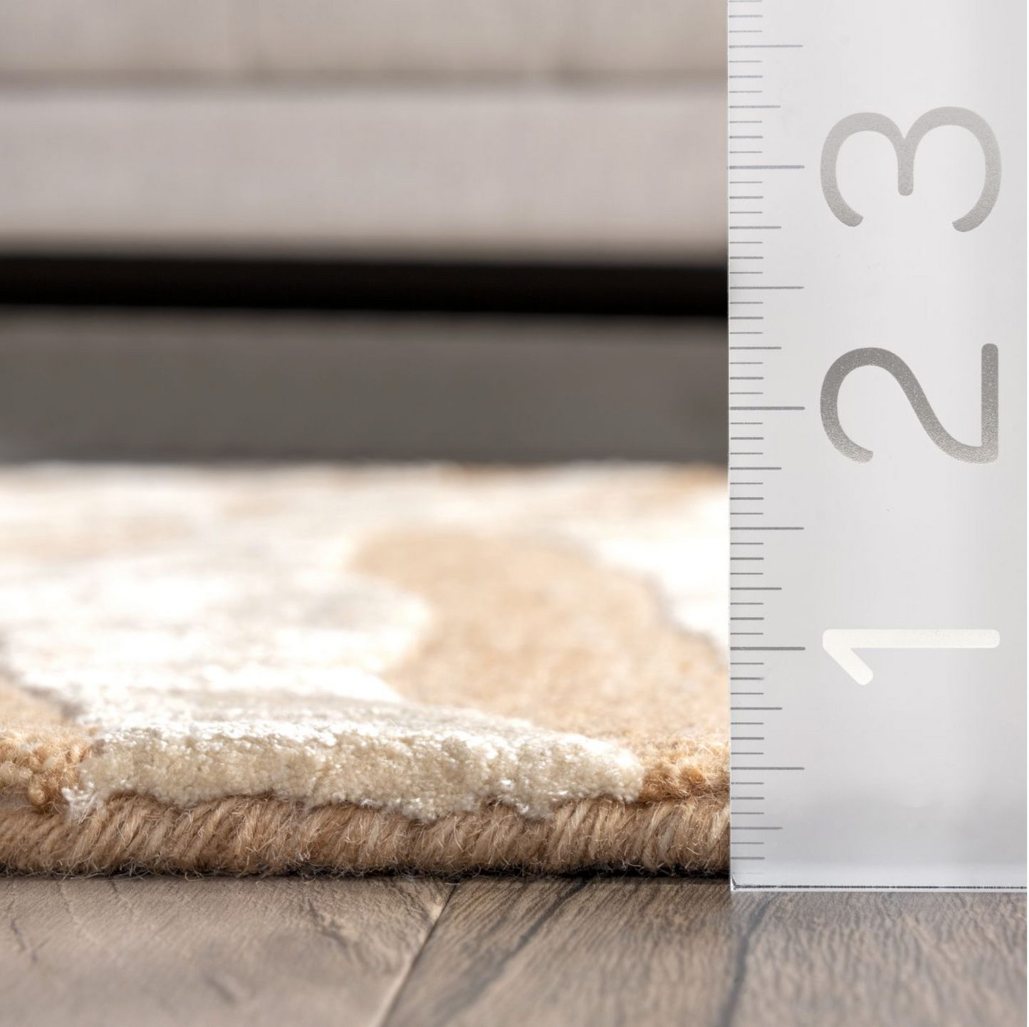 Tan Kylie Wool-Blend Zebra Area Rug