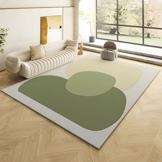 Dark Green Color Modern Hand Tufted Design Rug