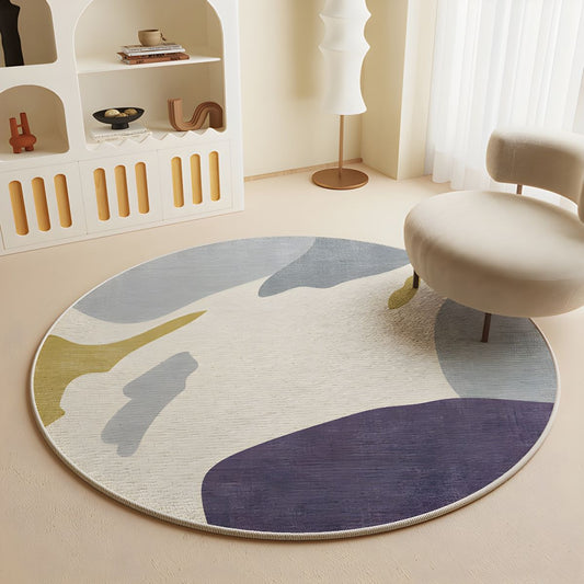 Light Colors Contemporary Round Area Rug