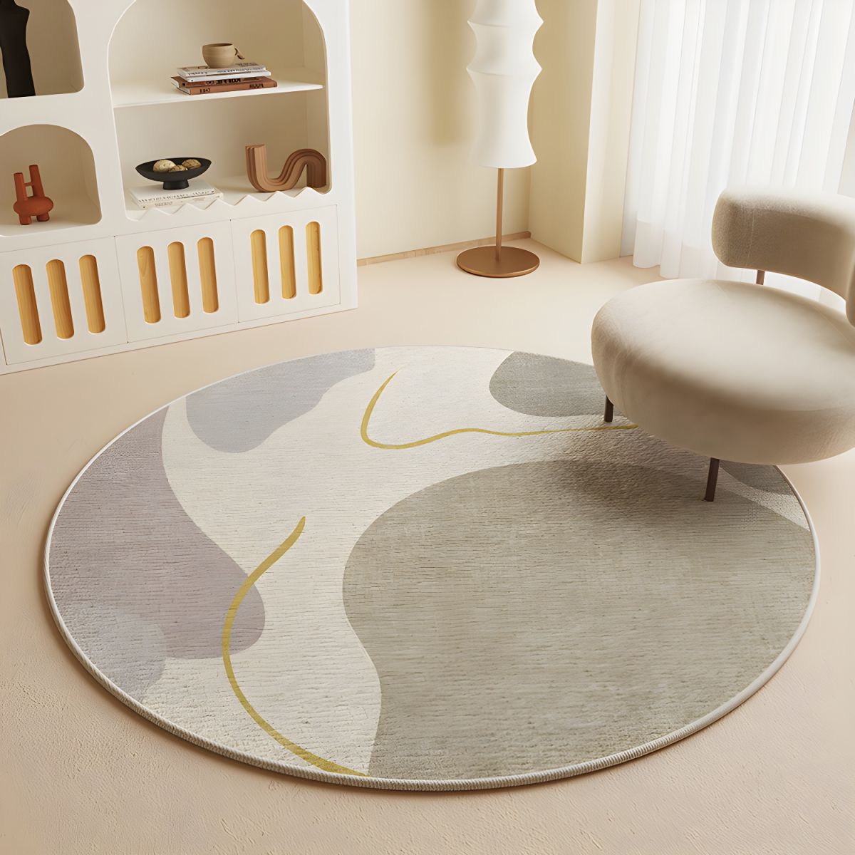 Multicolor Light Colors Modern Area Rug