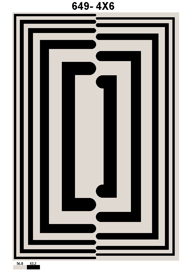 Beige and Black Color Wool Area Rug