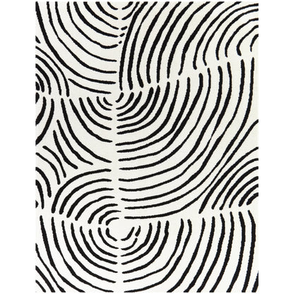 Black and White Geomatrical Classic Design Rug