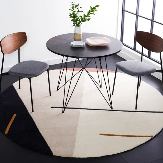 Classic Multicolor Round Area Rug