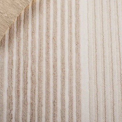 Round Beige Color Hand Tufted Rug-Bisha-Rugs