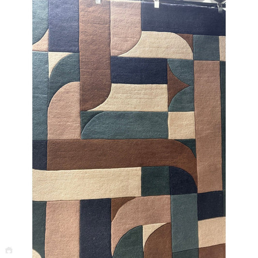 Klotski Geometrical  Rug For living room in Multicolor -Bisha Rugs