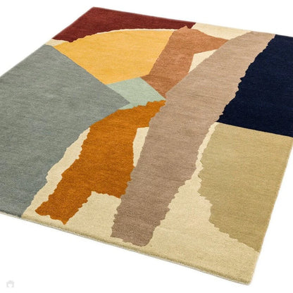 Abstract Modern Collage Hand-Tufted Rug -Bisha Rugs