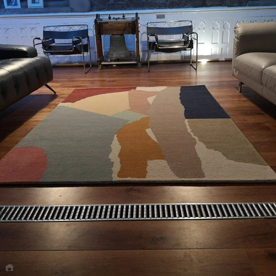 Collage Rug Abstract Modern Collage Hand-Tufted Rug -Bisha Rugs