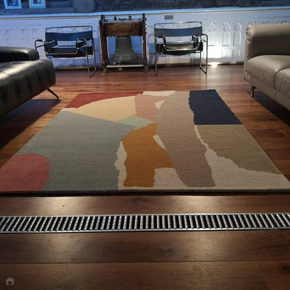 Abstract Modern Collage Hand-Tufted Rug -Bisha Rugs