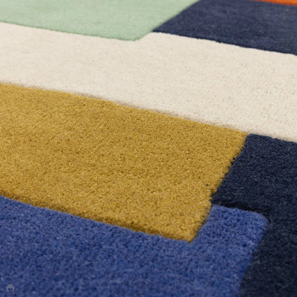Stacks Modern Geometric Hand Tufted Rug -Bisha Rugs