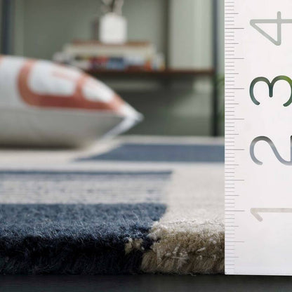 Hand-Tufted Round Mid-Century Modern Wool Rug-Bisha-Rugs