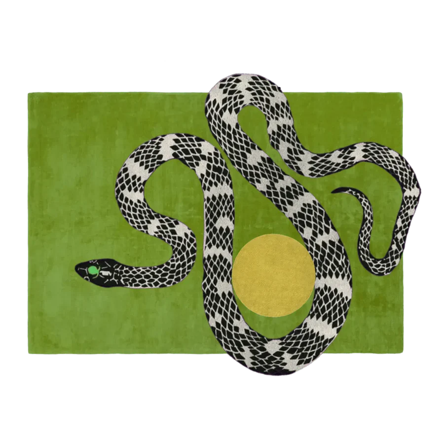 Target Snake Rug Snake Hand Tufted Wool Rug -Bisha Rugs