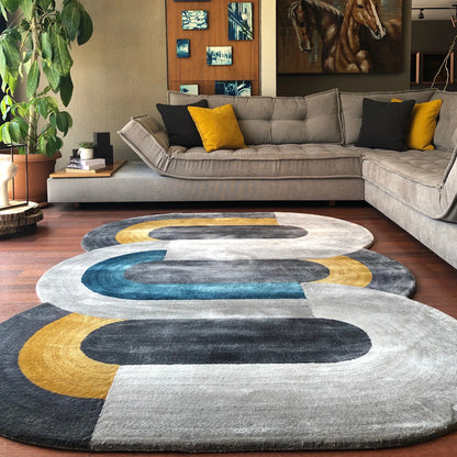 Shaped Custom Bespoke Hand Tufted Rug-Bisha-Rugs