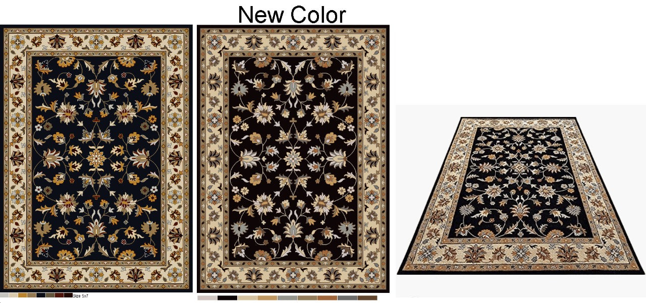 Multicolor Persian Design Wool  Area Rug