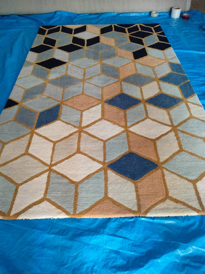 Multicolor Classic Wool Tufted Design Area Rug