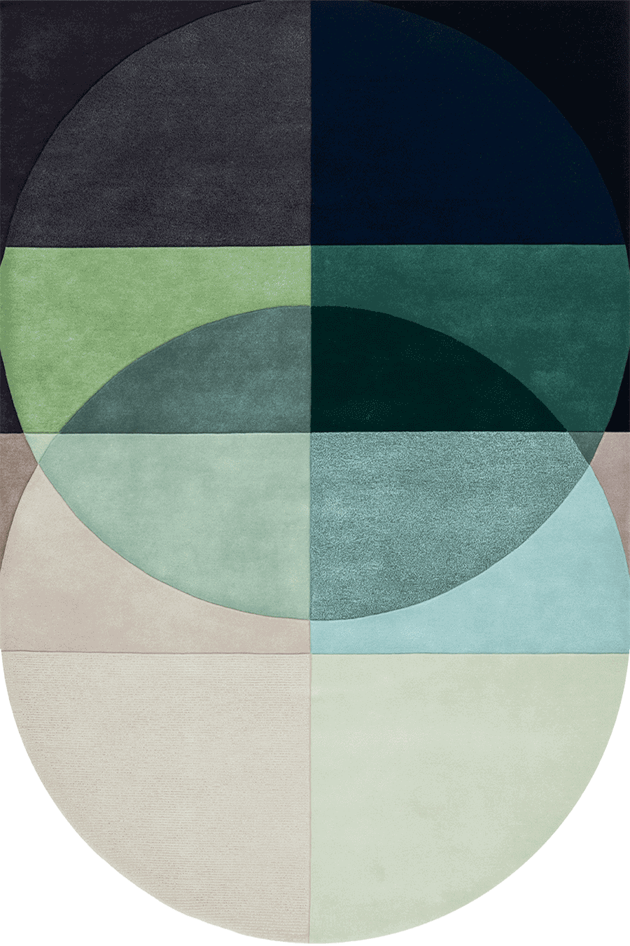 Ocean Multicolor Modern Design Area Rug-Bisha Rugs
