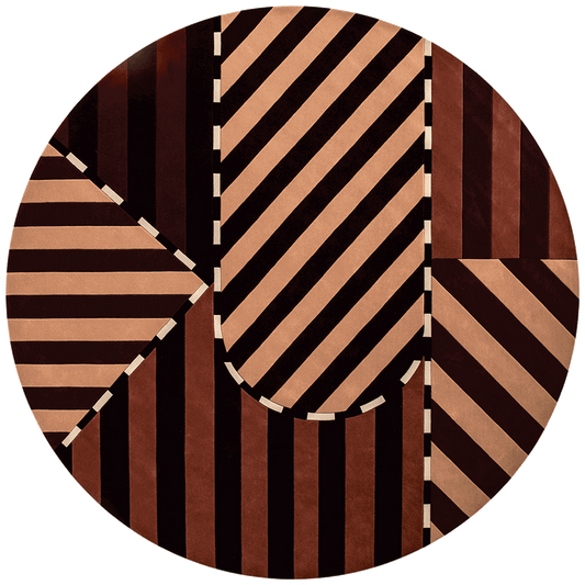 Figgoscope Geometric Design Hand-Tufted Round Rug-bisha-rugs