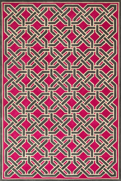Oxford Geometric Design Hand-Tufted Rug-bisha-rugs