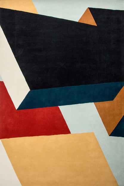 Dovetail Halving Geometric Modern Design Hand-Tufted Rug-bisha-rugs