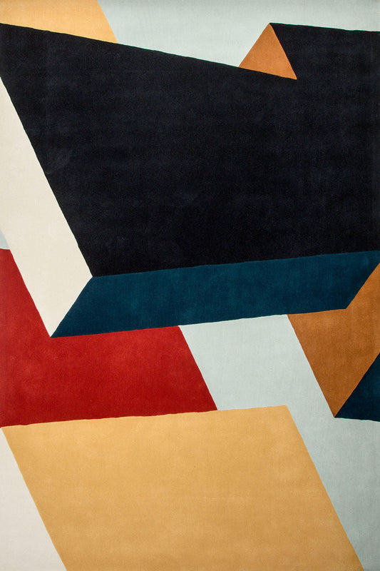 Dovetail Halving Geometric Modern Design Hand-Tufted Rug-bisha-rugs