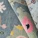 Gray Oushak Wool Rug - Turkish Hand-Knotted Area Rug with Peach & Gold