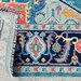 Hand-Knotted Blue Oushak Rug - Turkish Vintage-Inspired Carpet