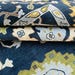 Hand-Knotted Dark Blue Oushak Rug - New Zealand Wool, Traditional Design