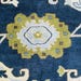 Hand-Knotted Dark Blue Oushak Rug - New Zealand Wool, Traditional Design