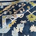 Hand-Knotted Dark Blue Oushak Rug - New Zealand Wool, Traditional Design