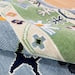 Hand Knottted Abstract Oushak Rug - Modern Geometric Design in Blue Green Color