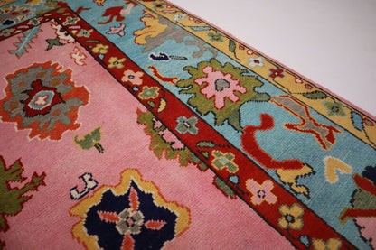 Colorful Oushak  Wool Area Rug