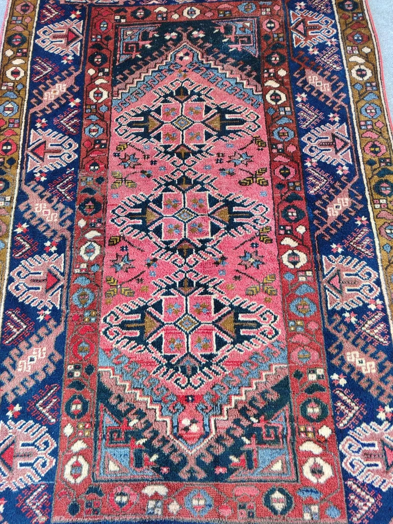 Turkish Oushak Rug Faded Salmon Orange Vintage  Wool Area Rug