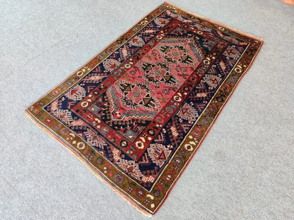 Turkish Oushak Rug Faded Salmon Orange Vintage  Wool Area Rug