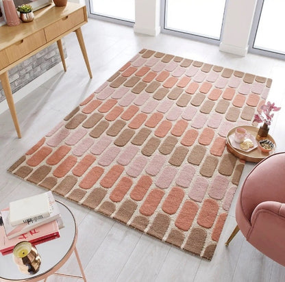 Multicolor Modern Design Hand-Tufted Rug-Bisha Rugs