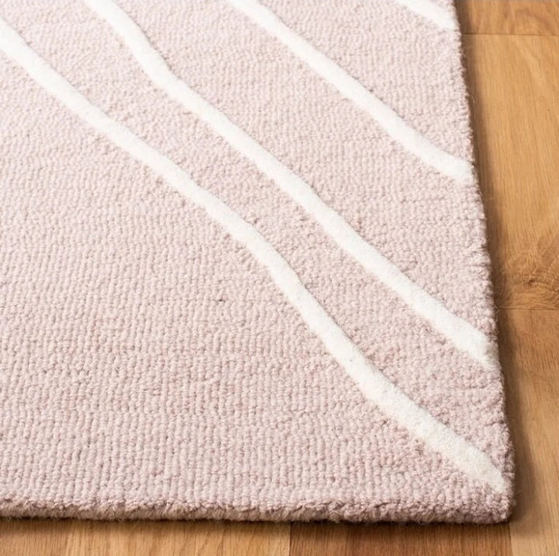 Light Ivory Color Modern Design Hand-Tufted Rug-Bisha Rugs