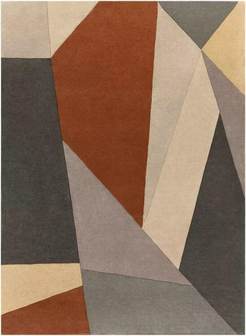 Modern Design Hand-Tufted Wool Area Rug-Bisha Rugs