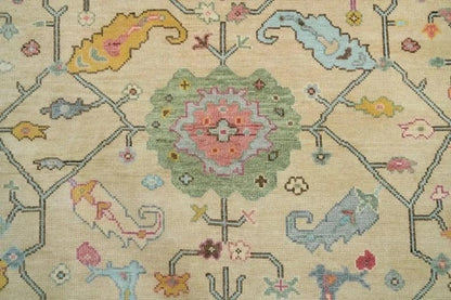 Sand Oushak Rug - Hand-Knotted Wool Turkish Rug
