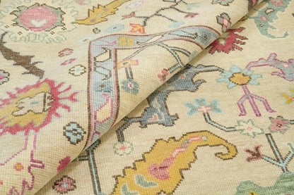 Sand Oushak Rug - Hand-Knotted Wool Turkish Rug