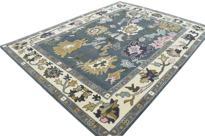 Sage green Ivory Oushak Rug – Luxurious Rug for Living Room, Bedroom & Dining Hall