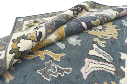Sage green Ivory Oushak Rug – Luxurious Rug for Living Room, Bedroom & Dining Hall