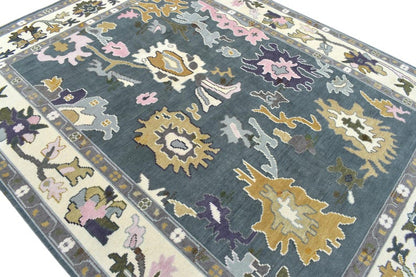Sage green Ivory Oushak Rug – Luxurious Rug for Living Room, Bedroom & Dining Hall