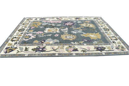 Sage green Ivory Oushak Rug – Luxurious Rug for Living Room, Bedroom & Dining Hall