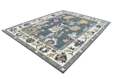 Sage green Ivory Oushak Rug – Luxurious Rug for Living Room, Bedroom & Dining Hall
