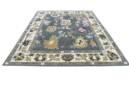 Sage green Ivory Oushak Rug – Luxurious Rug for Living Room, Bedroom & Dining Hall