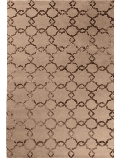 Brown Color Geometrical Design Rugs -Bisha Rugs