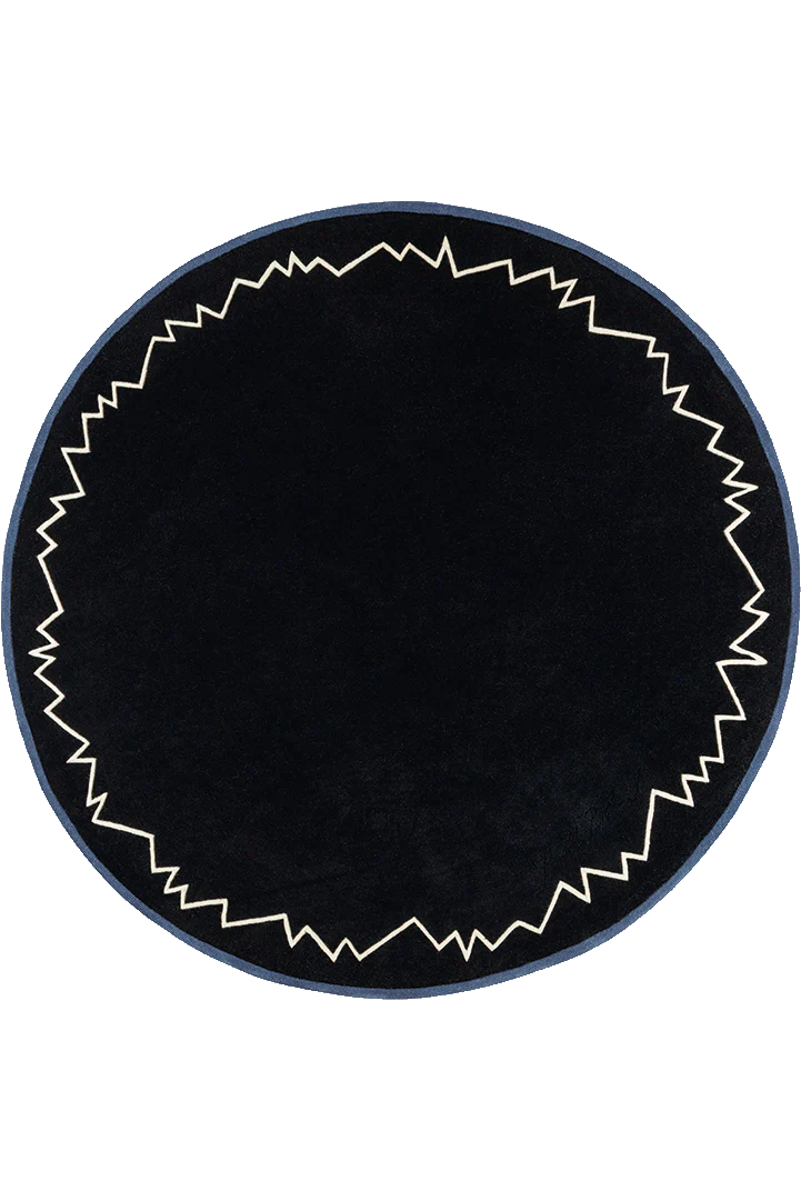 Black color Modern Design Rug -Bisha Rugs