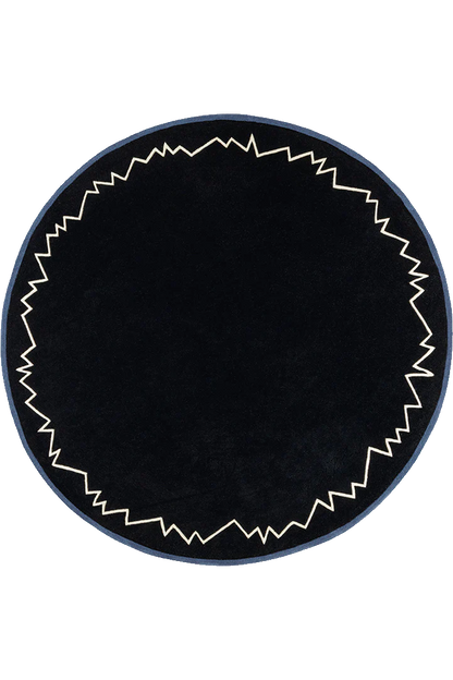 Black color Modern Design Rug -Bisha Rugs